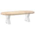 vidaXL Nohy konferenčného stolíka v tvare X, 2 ks, biele, 40 x (30-31) cm, oceľové