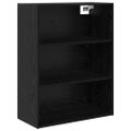 vidaXL Highboard Čierny dub 69,5 x 32,5 x 180 cm Kompozitné drevo
