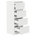 vidaXL Komoda biela 37,5x35x99 cm spracované drevo
