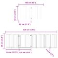 vidaXL Brána pre psa s dvere sklad. 10pan. biela 800cm topoľové drevo