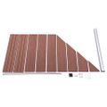vidaXL Plotový panel, WPC 95x(105-180) cm, hnedý