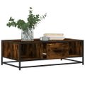 vidaXL Konferenčný stolík dymový dub 100x57x35 cm kompozit.drevo a kov