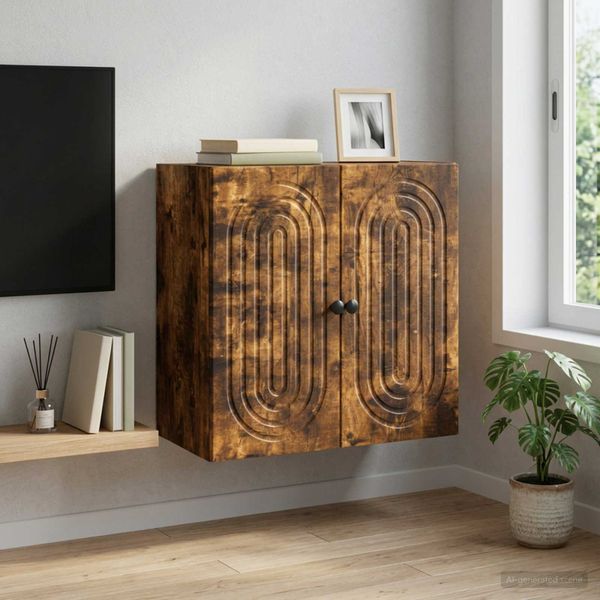 vidaXL Nástenná skrinka 59 x 31 x 60 cm Kompozitné drevo Dymový dub