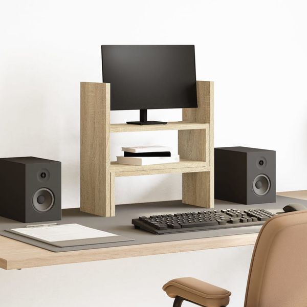 vidaXL Stolový organizér nastav. dub sonoma 40x17x41 cm kompozit.drevo