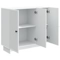 vidaXL Servírovacia skriňa Biela 89 x 34,5 x 80 cm Kompozitné drevo