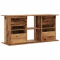 vidaXL Stojan na akvárium staré drevo 121x41x58 cm kompozitné drevo