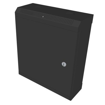 10'' rack jednodielny 9U/140 DATACOM čierny plech.dvere