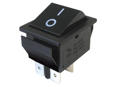 Prepínač kolískový   2pol./4pin  ON-OFF 250V/15A čierny