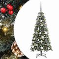 vidaXL Umelý vianočný stromček Zelená 120 cm PVC, plast a oceľ