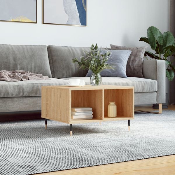 vidaXL Konferenčný stolík dub sonoma 60x50x36,5 cm spracované drevo
