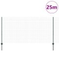 vidaXL Euro oplotenie s pilierom 25 x 1,2 m PVC potiahnutá oceľ Zelená