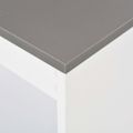 vidaXL Barový stôl s poličkou biely 110x50x103 cm