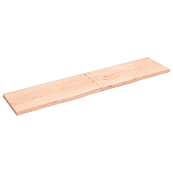 vidaXL Stolová doska 220x50x(2-4) cm, neošetrený dubový masív