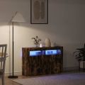 vidaXL Servírovacia skriňa Dymová dub 116 x 30 x 75 cm
