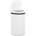 vidaXL Automatický odpadkový kôš, senzor 30 l, uhlíková oceľ, biely