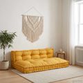 vidaXL Vankúš na paletový gauč 2 pcs Žltá 120 x 80 x 38 cm Látka