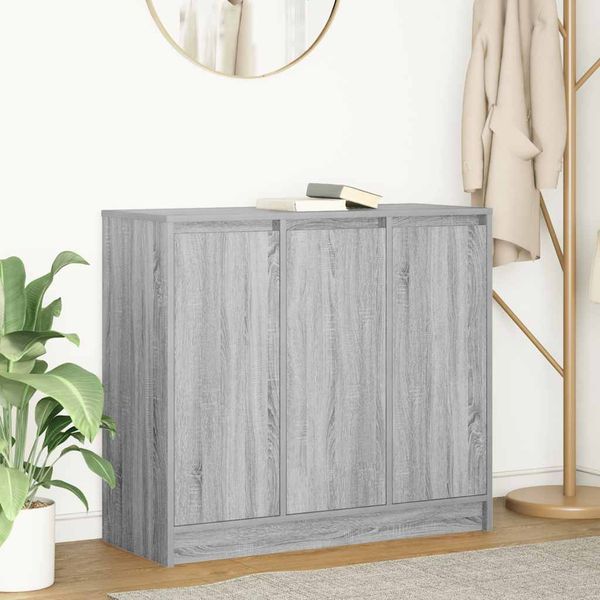 vidaXL Komoda sivý dub sonoma 85x34x76 cm spracované drevo