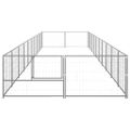 vidaXL Koterec pre psy strieborný 20 m² oceľ
