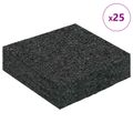 vidaXL Pad z gumových granúl na dvor Čierny 9 x 9 x 2 cm Guma