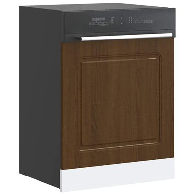 vidaXL Panel umývačky riadu Kalmar hnedý dub 60x1,5x57 cm kompozitné drevo