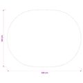 vidaXL Uterák na stôl Oválny Béžová 160 x 220 cm