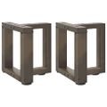 vidaXL Nohy konferenčného stolíka v tvare T, 2 ks, čierne, 30x25x(30-31) cm, oceľové
