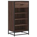 vidaXL Regál na topánky hnedý dub 48x38x97,5 cm spracované drevo