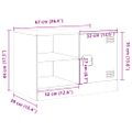 vidaXL TV skrinky 2 ks čierne 67x39x44 cm oceľ