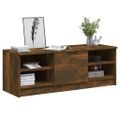 vidaXL TV skrinka dymový dub 102x35,5x36,5 cm spracované drevo
