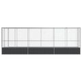 vidaXL Voliéra s nadstavcom strieborná 626,5x107x212 cm oceľ