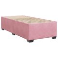 vidaXL Posteľ boxspring s matracom Ružová 90 x 190 cm Zamat