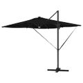 vidaXL Roma Parasol Čierna 286 x 284 x 270 cm Hliník a polyester