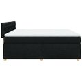 vidaXL Posteľný rám boxspring s matracom čierny 180x200 cm látka