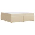 vidaXL Rám postele s matracmi Krémová 200 x 200 cm látka