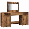vidaXL Toaletný stolík 3 ks Hnedá 78,5 x 41 x 135 cm Kompozitné drevo