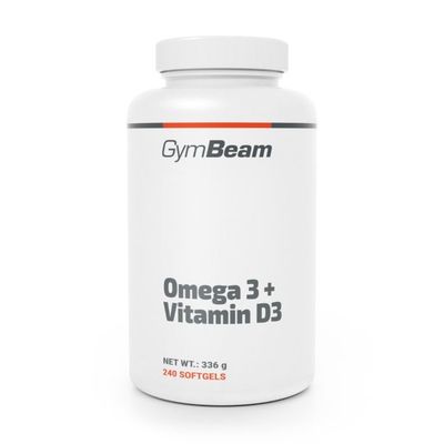 Omega 3 + vitamín D3 - GymBeam, 240 kaps.