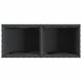 vidaXL Záhradné kvetináče 2 nádoby 2 ks čierne 72x30x32 cm polyratan