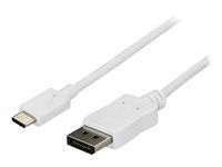 USB-C Male to DP Male (CDP2DPMM6W) - Kábel DisplayPort - USB-C (M) do DisplayPort (M) - Displayport 1.2/Thunderbolt 3 - 1.8 m - podpora 4K60 Hz (3840 x 2160) - biela