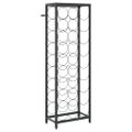 vidaXL Stojan na víno na 27 fliaš čierny 34x18x100 cm kované železo