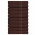 vidaXL Saunové osušky FROGN 10 ks hnedé 80x200 cm 360 g/m²