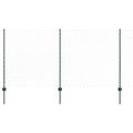 vidaXL Sieťový plot s stĺpom 25 x 1,2 m PVC potiahnutá oceľ Zelená