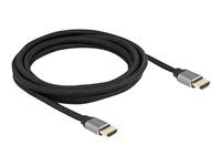 Ultra High Speed - HDMI kábel - HDMI s pinmi (male) do HDMI s pinmi (male) - 3 m - trojnásobne tienený - sivá - kontakty osvetlené zlatou farbou, podpora 8K60Hz (7680 x 4320)