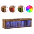 vidaXL Zostava TV skriniek s LED Nástenný Staré drevo 100 x 30 x 30 cm