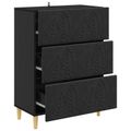 vidaXL Zásuvkový kabinet Čierna 66 x 34,5 x 90 cm Kompozitné drevo