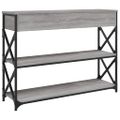 vidaXL Konzolový stolík sivý sonoma 100x28x75 cm kompozitné drevo