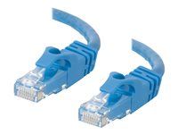 Patch kábel - RJ-45 (M) do RJ-45 (M) - 5 m - UTP - CAT 6 - lisovaný, prevedenie bez hrbolčekov, lišta - modrá