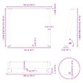 vidaXL Nohy k jedálenskému stolu v tvare U, 2 ks, biele, 100 x (72-73) cm, oceľové