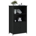 vidaXL Vysoká skrinka čierna 62x32x103,5 cm kompozitné drevo