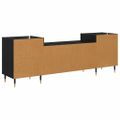 vidaXL TV skrinka 160 x 35 x 55 cm Čierny dub Kompozitné drevo