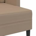 vidaXL 2-miestna pohovka s ležadlom v tvare L, cappuccino 125 cm, umelá koža